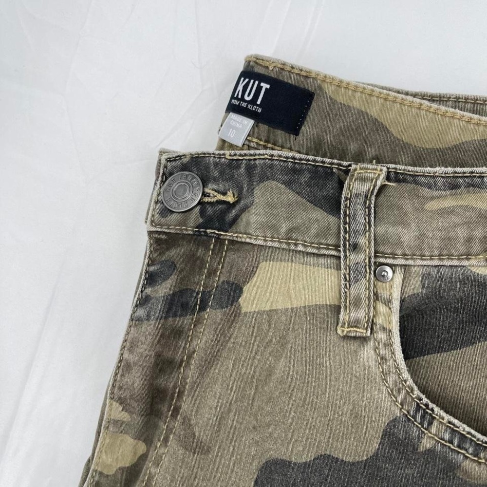 Kut from the Kloth Camo Boot Cut Jeans - Olive, Khaki, Black - Picture 6 of 6